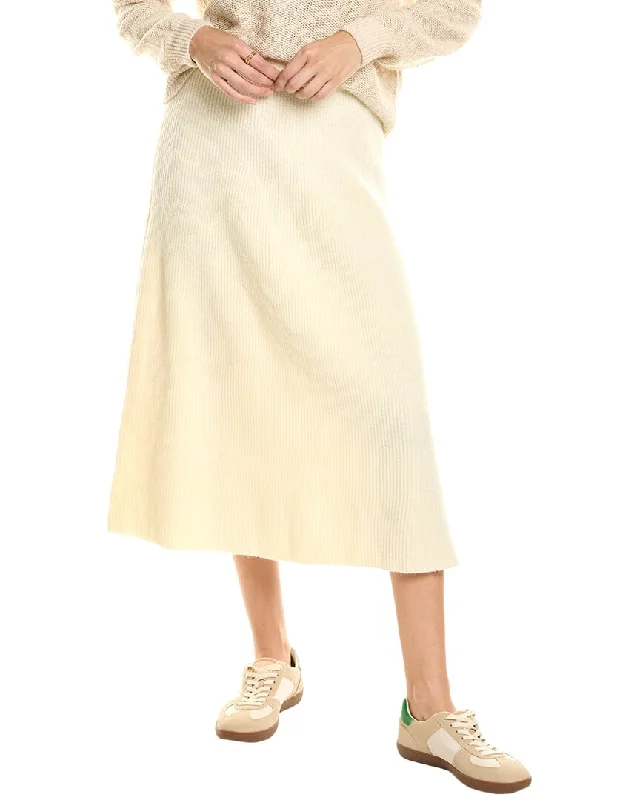 White Dresses for Pure Look -Seraphina Rib Knit Skirt