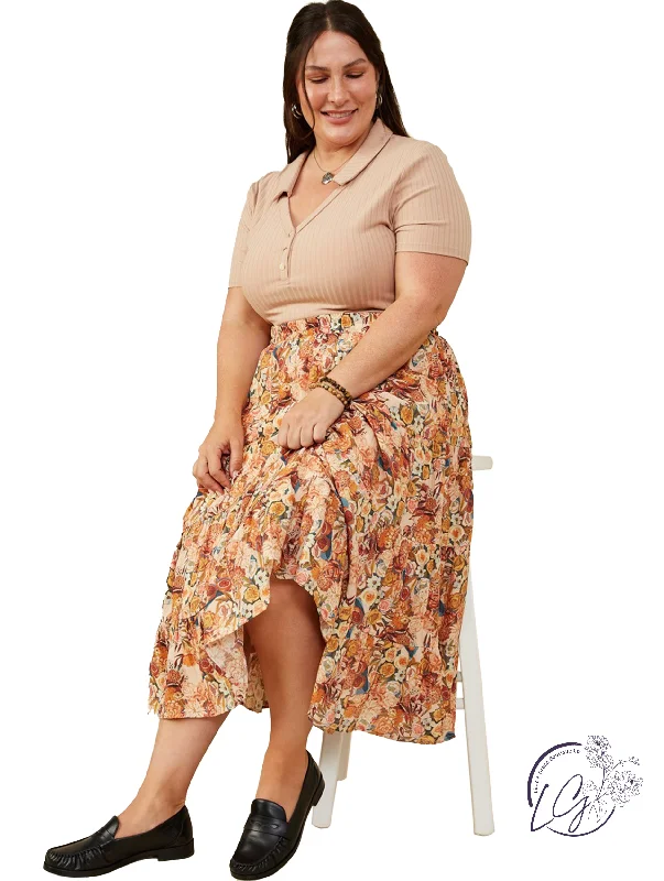 Casual Dresses for Everyday -Curvy Fall Into The Sky Skirt