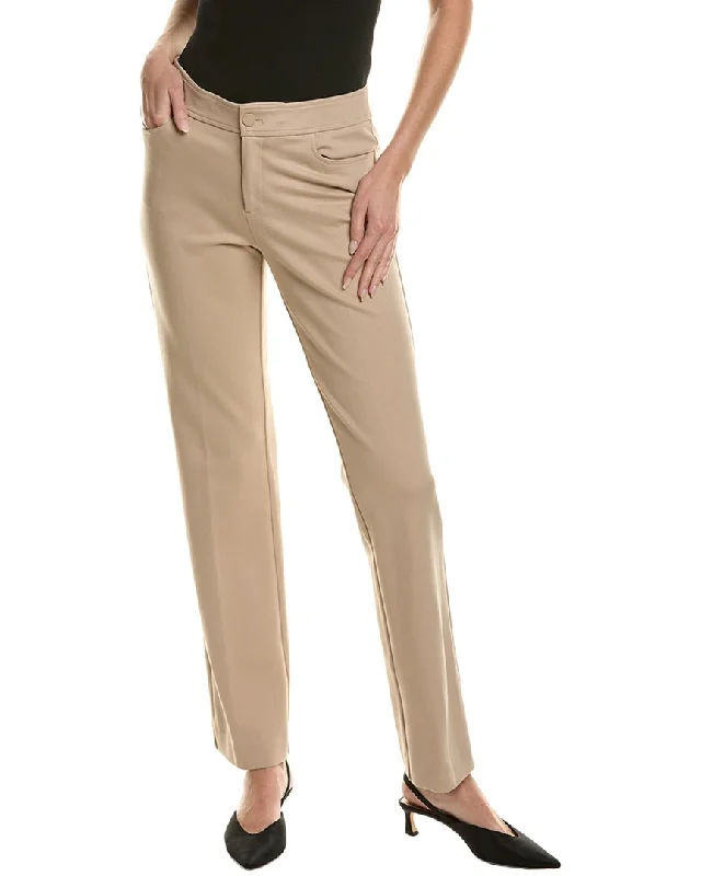 Tapered tight trousers for men with ankle-length finish for contemporary fashion -Anne Klein Compression Bootleg Pant