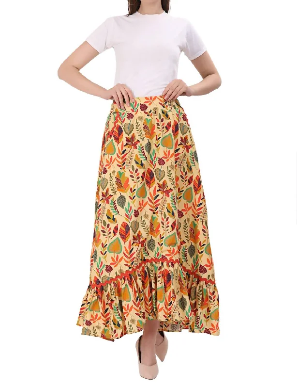 Valentine's Day Dresses for Romance -Austin Skirt In Fall Leaf