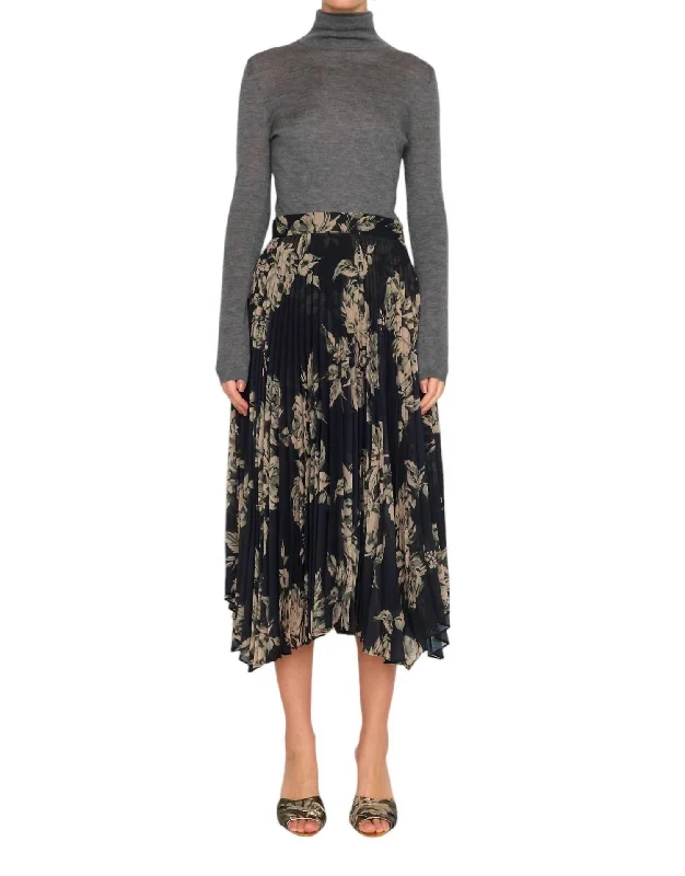 Khaki Dresses for Casual -Gwen Skirt In Black Rose