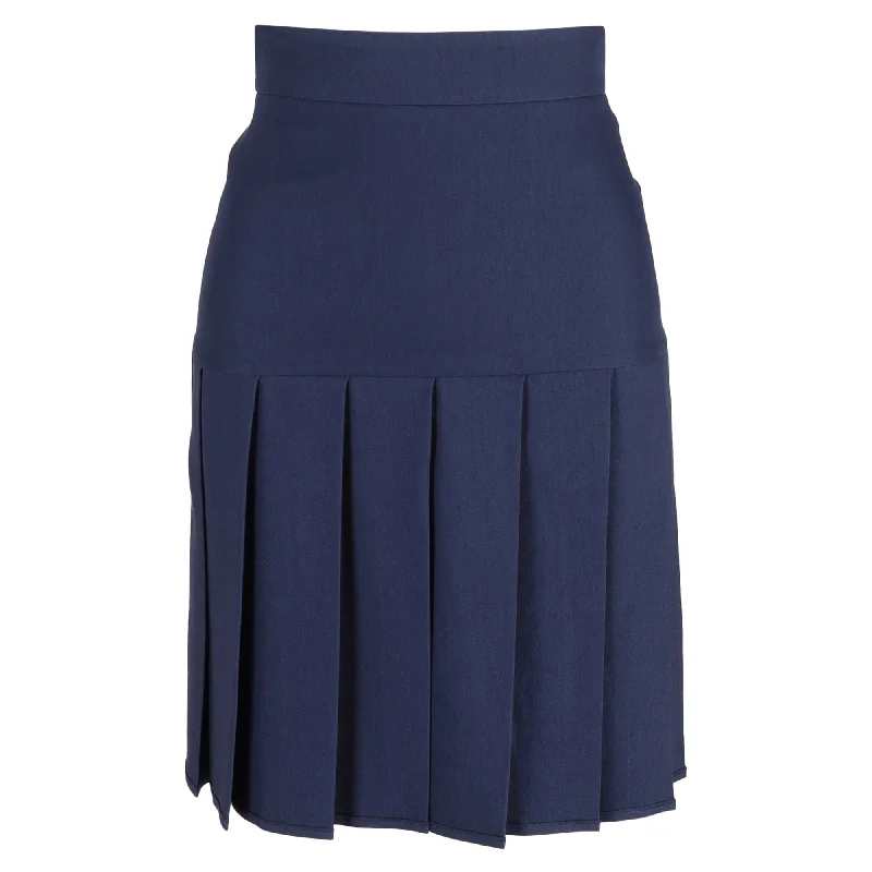 Christmas Dresses for Holiday -Gucci Mini High-Rise Pleated Skirt inn Navy Blue Viscose