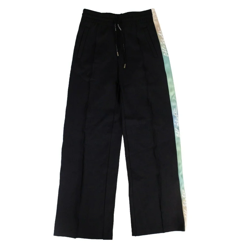 Casual cotton tight trousers for men with flexible waistband for comfort and fit -Off White C/O Virgil Abloh Side Panelled Track Pants - Black