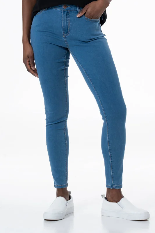 Boyfriend Jeans for Relaxed -Rf01 Mid-Rise Skinny Jeans _ 135674 _ Mid Wash