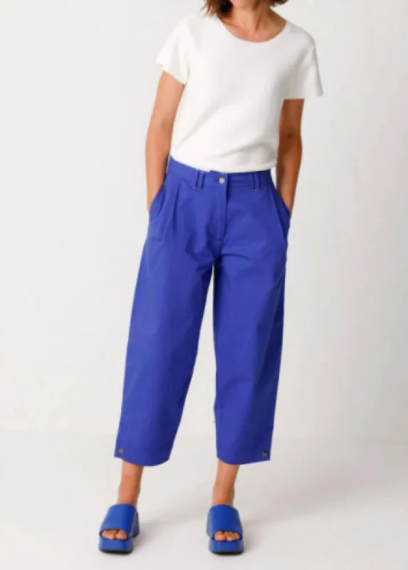 Tight trousers for men with stretch fabric and slim, modern cut -Orhi Trouser Pants In Blue