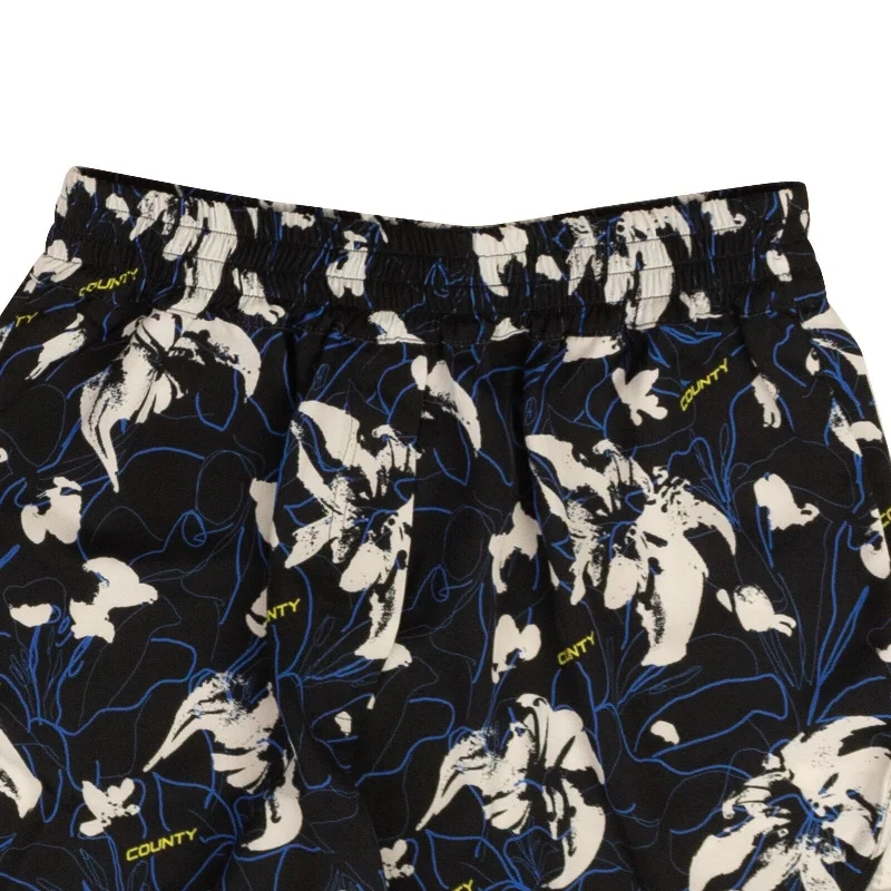 Skinny tight trousers for men with fade-resistant fabric for long-lasting wear -Marcelo Burlon County Flowers Boxer Shorts - Black/Blue/White