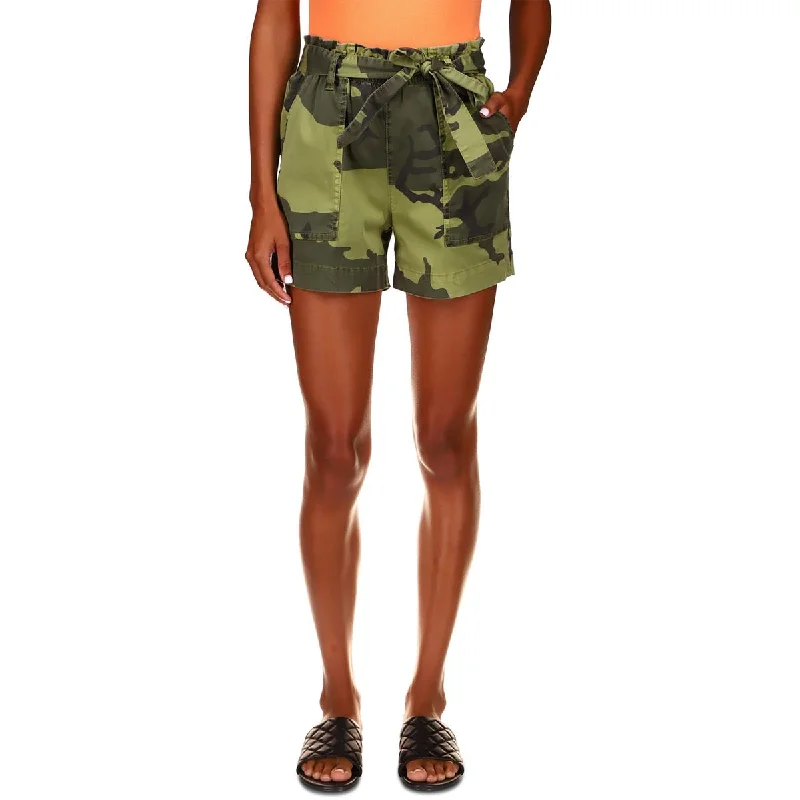 Best summer shorts for women with soft cotton fabric for breathability and comfort-Sanctuary Womens Camouflage Belted High-Waist Shorts