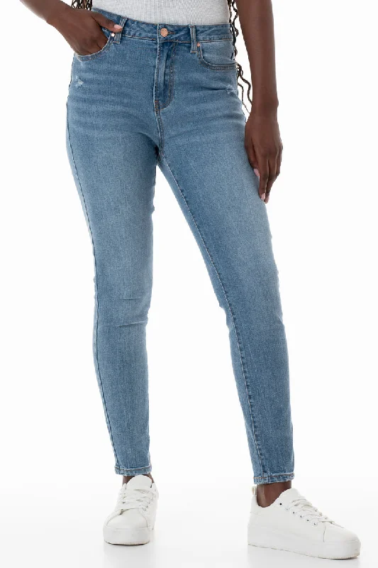 Cycling Jeans for Biking -Rf05 Hi-Rise Fashion Skinny Jeans _ 152751 _ Mid Wash