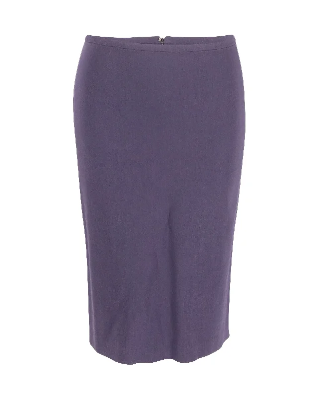 Casual Dresses for Everyday -Sportmax Pencil Skirt in Navy Blue Cotton