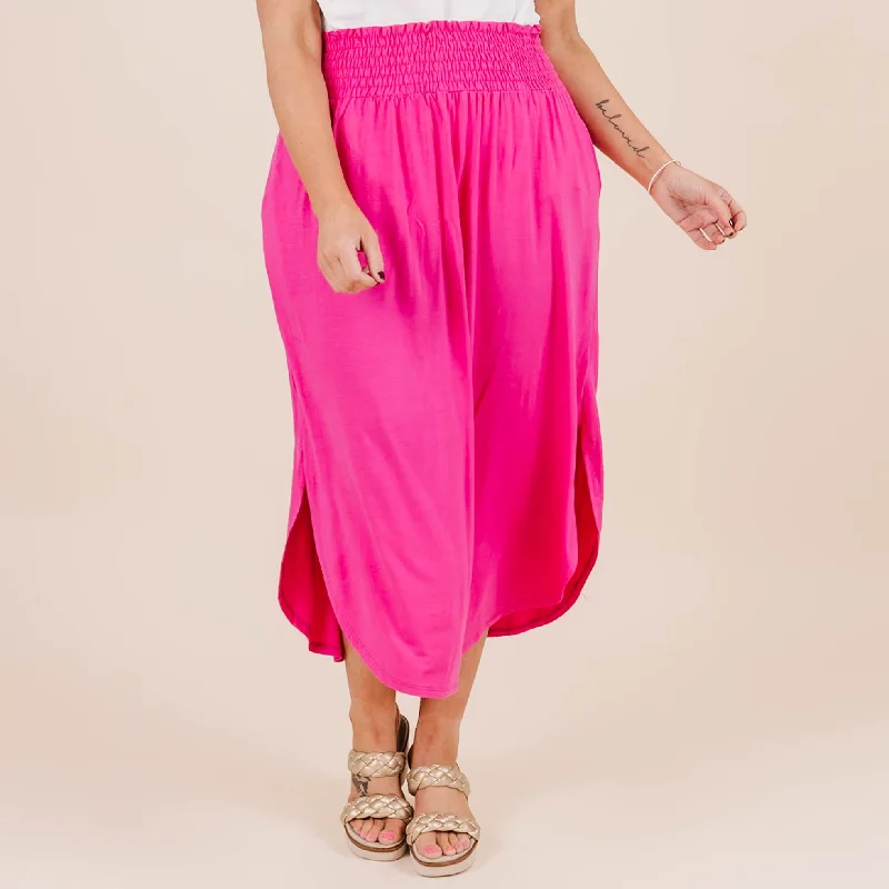 Flared Dresses for Retro -Here's To Us Skirt, Fuchsia