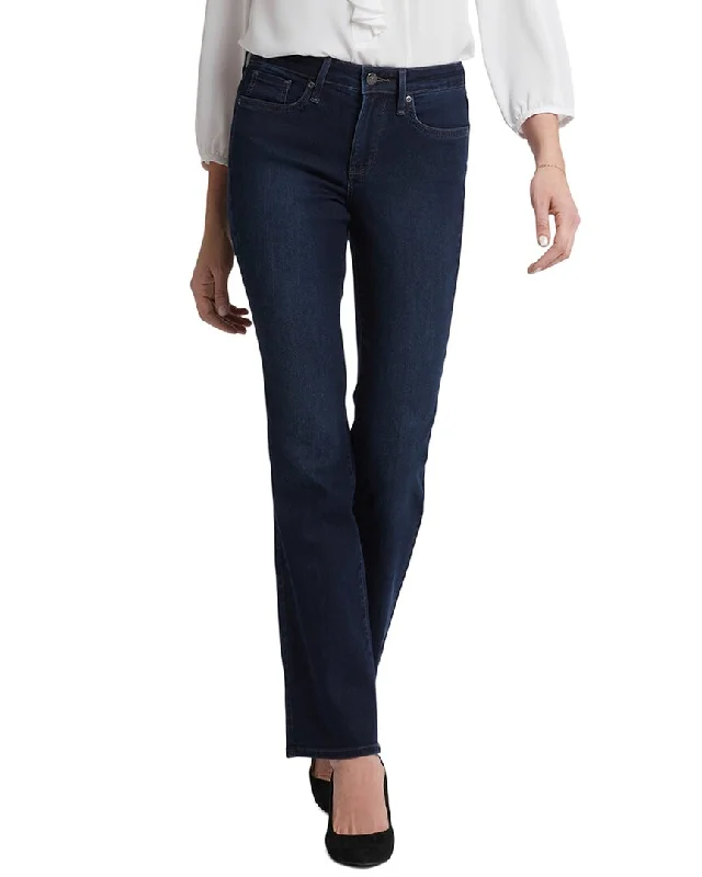 Designer skinny tight trousers for women with tailored fit and luxury finish -NYDJ Barbara Burbank Wash Bootcut Jean