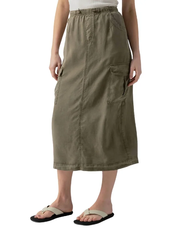 Leather Dresses for Luxury -Parachute Skirt In Burnt Olive