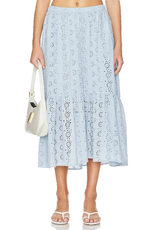 Denim Dresses for Casual Style -Amelia Long Skirt In Island