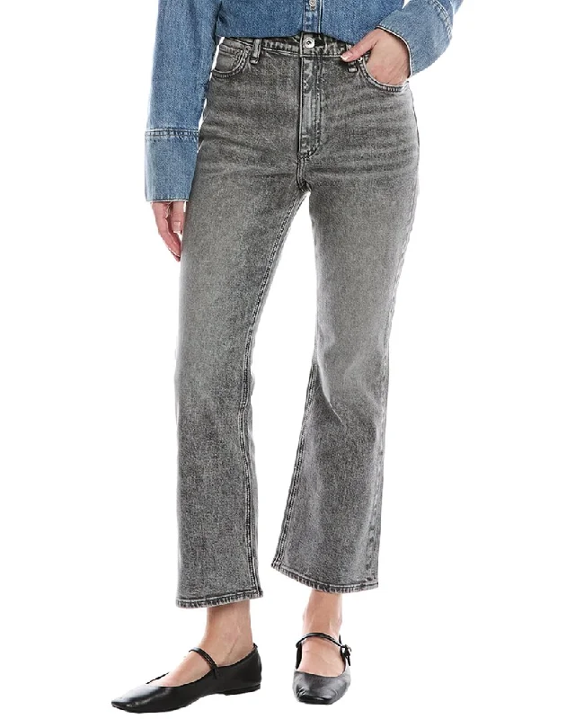 High-rise tight trousers for women with pleated front and classic look -rag & bone Nina Gem High-Rise Ankle Flare Jean