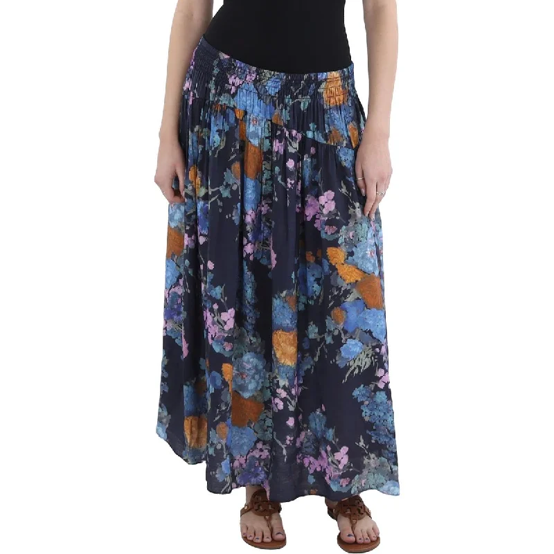 Celtic Dresses with Knotwork -Womens Floral Print Midi Midi Skirt