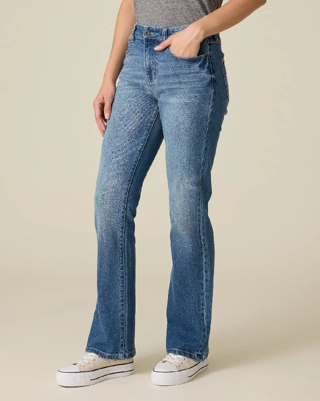 Side Pocket Jeans for Extra -BELLA MID-RISE BOOTCUT JEAN