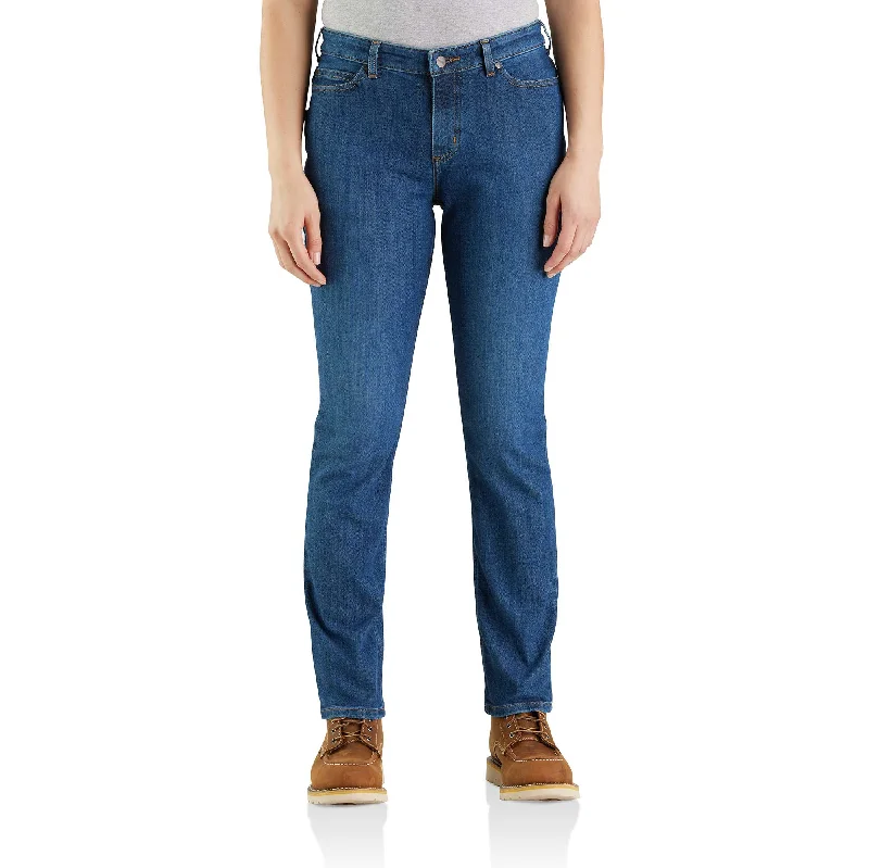 Leather Trim Jeans for Luxury -Rugged Flex® Relaxed Fit Jean