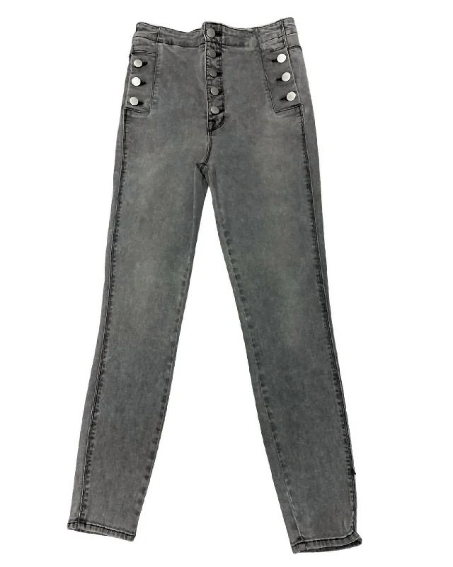 Sleek tight trousers for men with black color and slim, sharp cut -Women's Infidelity Skinny Jeans In Gray