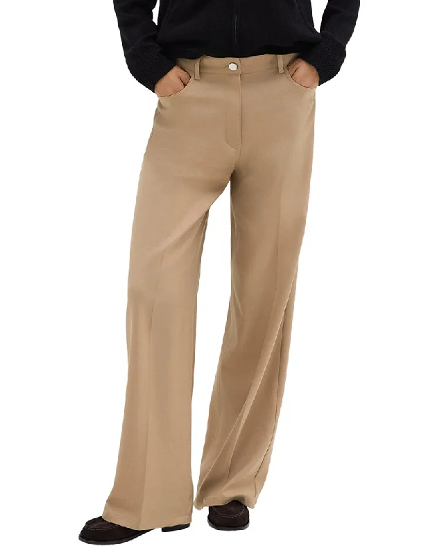 Tight trousers for men with zip fly and flat-front design for a polished look -Theory Wool-Blend Jean