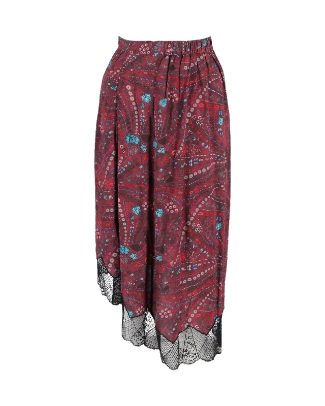 Work Dresses for Professional -Zadig & Voltaire Joslin Psyche Skirt In Red Viscose