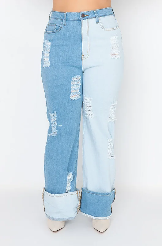 Stretch Jeans for Flexibility -LEBLON HIGH RISE RELAXED JEANS