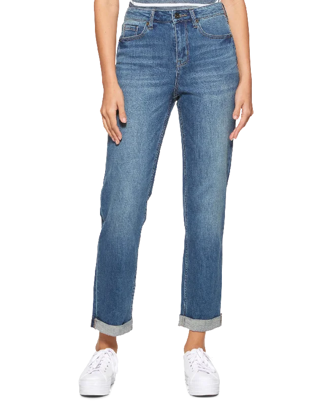 Button Fly Jeans for Traditional -KENSET HIGH RISE JEAN