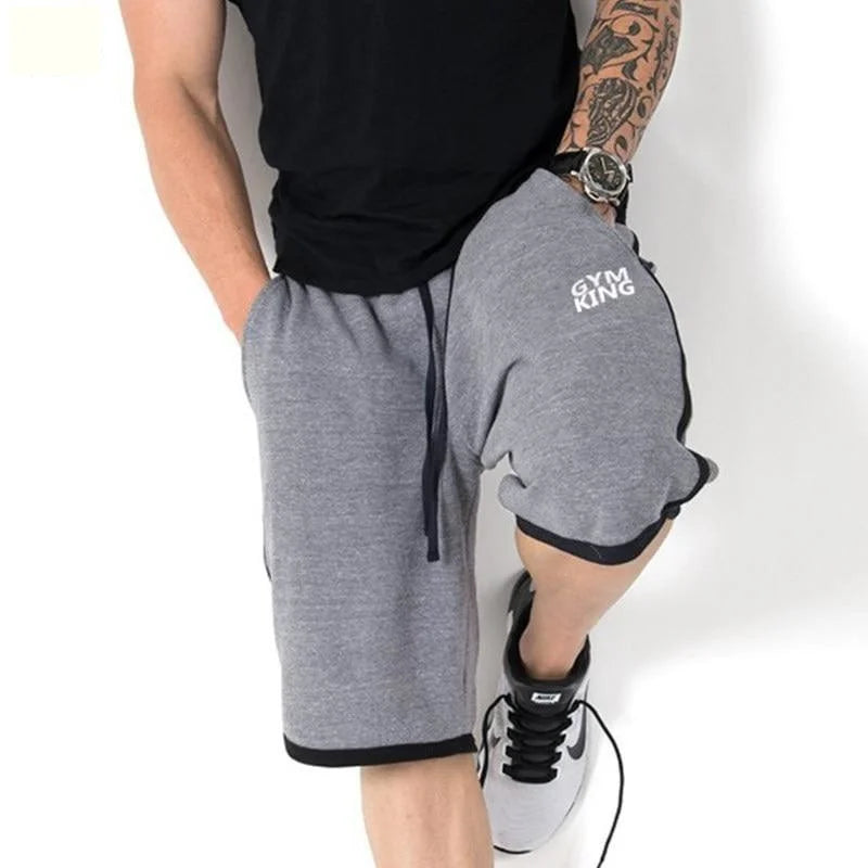 Casual shorts for men with a tailored fit and classic design for a sharp look-Men's Casual Loose Ruffled Gym Fitness Knee Length Polyester Cotton Shorts