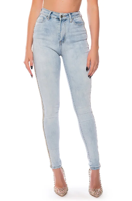 Work Jeans for Tough Jobs -EXTREME STRETCH HIGH WAIST PEARL SKINNY JEANS