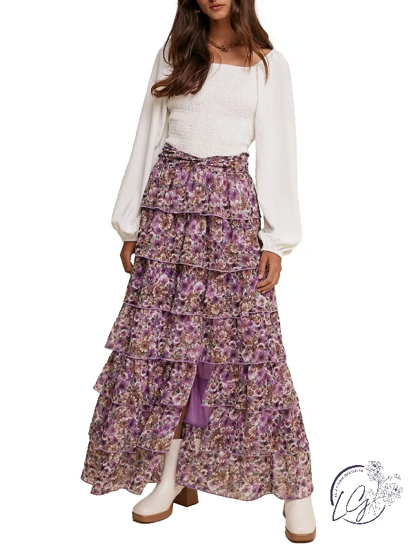 Sheath Dresses for Sophisticated -Petal Cascade Maxi Skirt