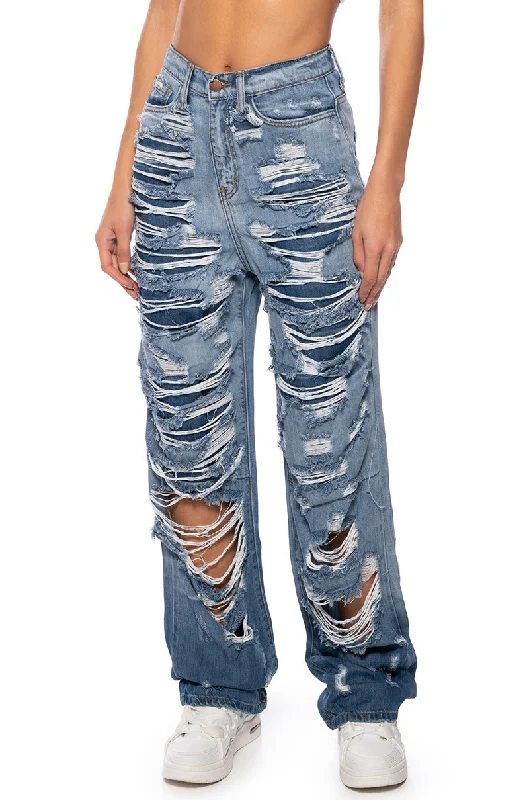 Cropped Jeans for Summer Look -NOTHING LIKE ME DISTRESSED OMBRE JEANS