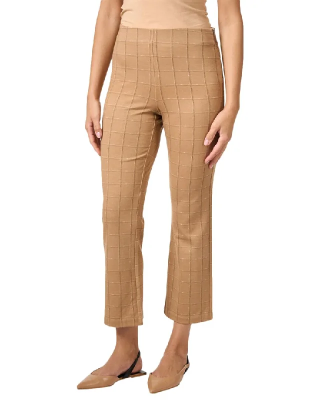 Designer tight trousers for women with unique stitching and high-fashion appeal -Ecru Prince Stretch Crop Flare Pant