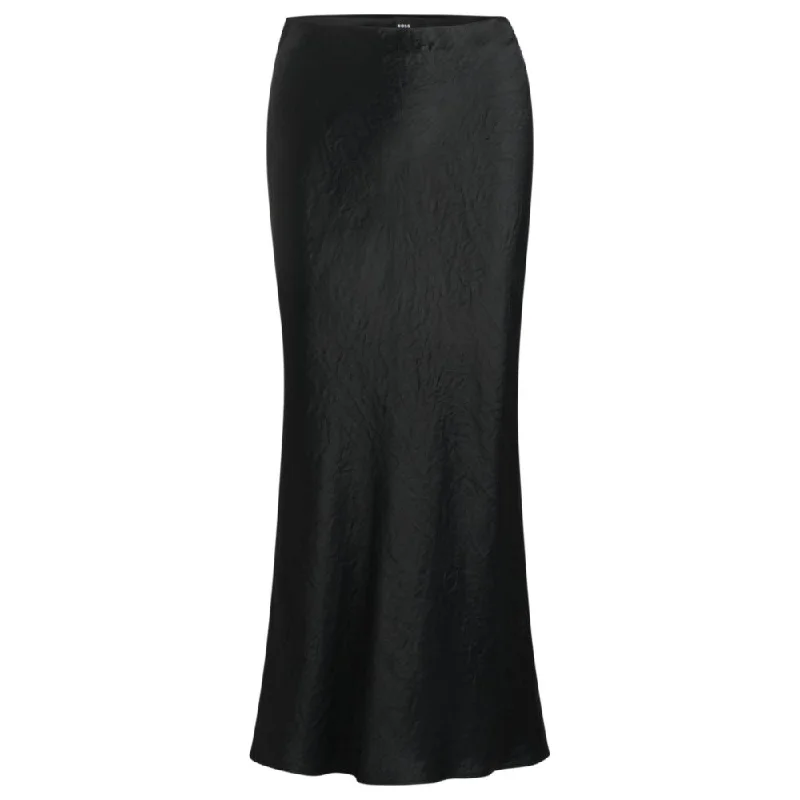 African Dresses with Culture -Midi-length skirt in crinkled satin-touch fabric