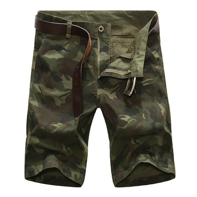 Trendy high-waisted shorts for women with a relaxed and comfortable style-Summer Cargo Casual Camouflage Army Work Cotton Shorts for Men