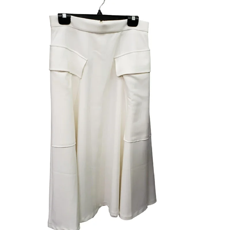 Studded Dresses for Statement -Women's Cargo Pocket Skirt In White