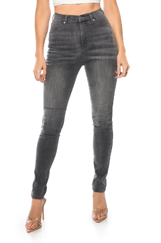 Tapered Jeans for Modern -FLEX-FIT HIGH WAISTED SUPER STRETCHY SKINNY JEANS