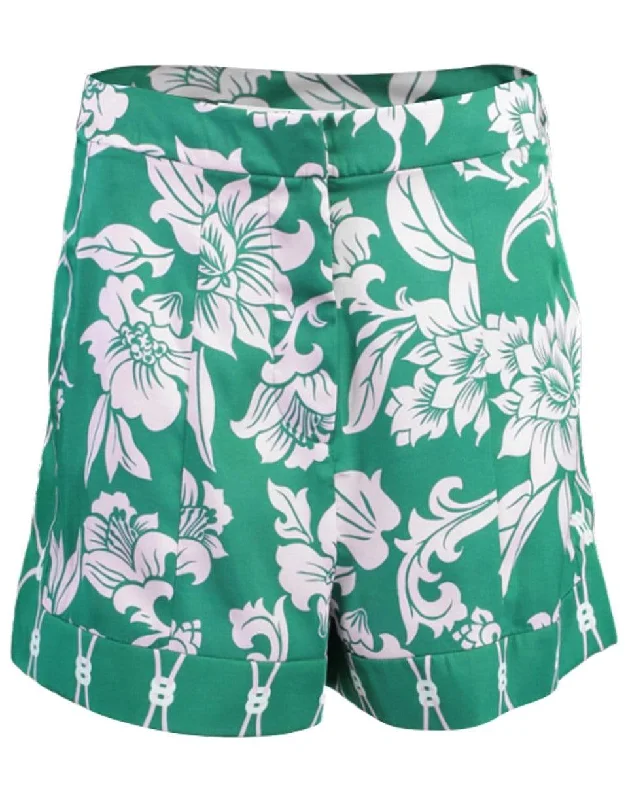 Best cargo shorts for women with a high-rise fit and utility pockets for functionality-Emerald Green Senka Shorts