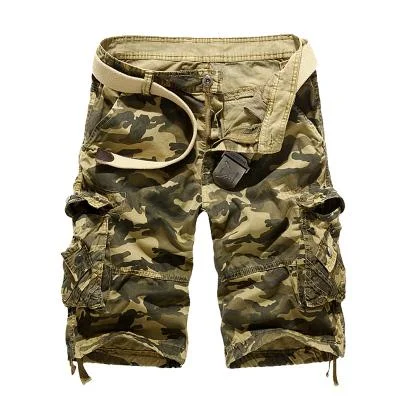 Best cargo shorts for men with deep pockets for practicality and convenience-Cool Summer Military Camouflage Fashion Loose Cargo Shorts for Men