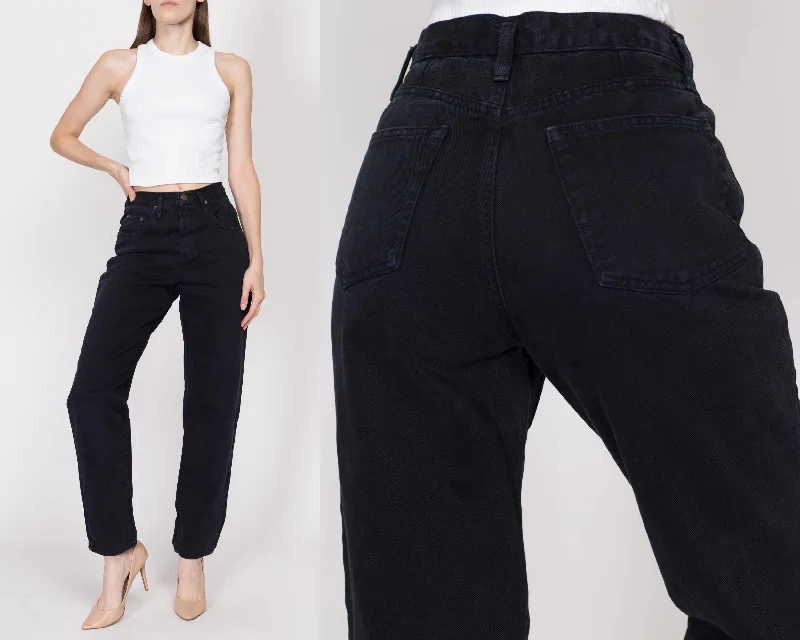 Colored Jeans for Variety -Small 90s Black High Waisted Mom Jeans 26"