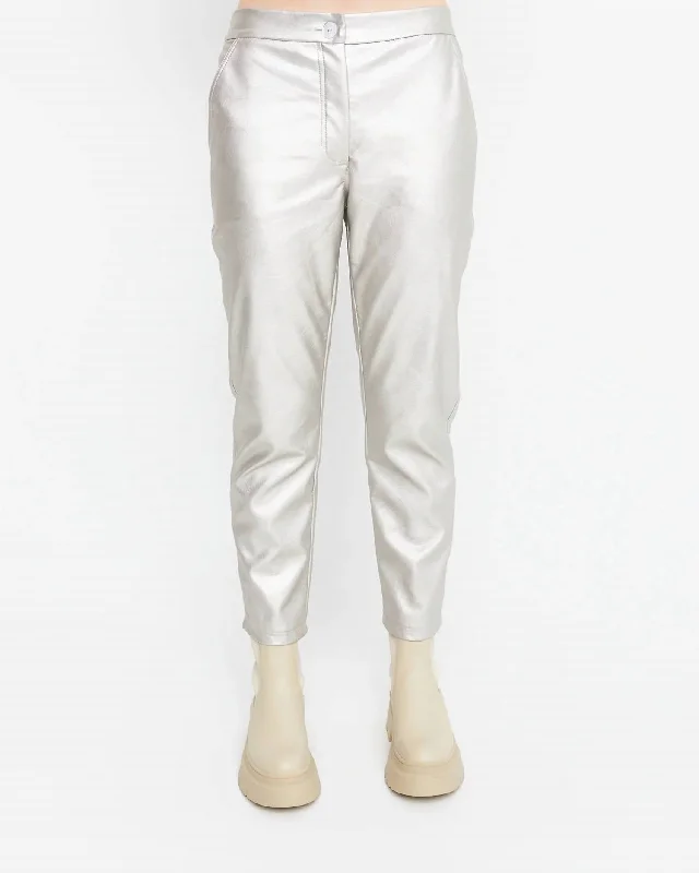 Lightweight tight trousers for men with breathable fabric for summer wear -Metallic Pant In Gloss