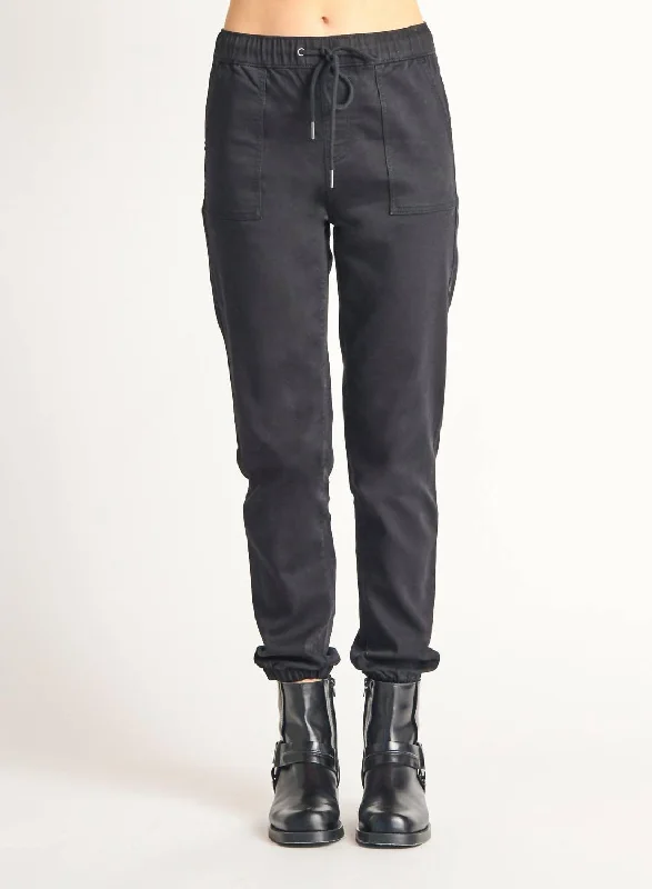 Urban tight trousers for men with street-style influence and sharp tailoring -Jogger Pants In Jet Black