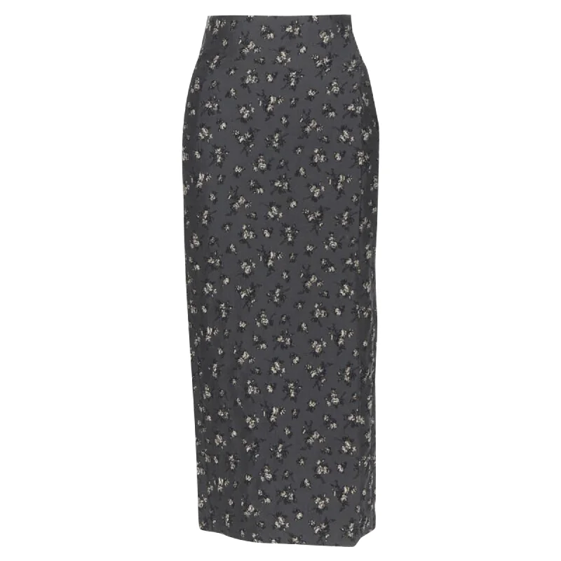 Belted Dresses for Shaping -Brock Collection floral cloque dart knitee length pencil skirt