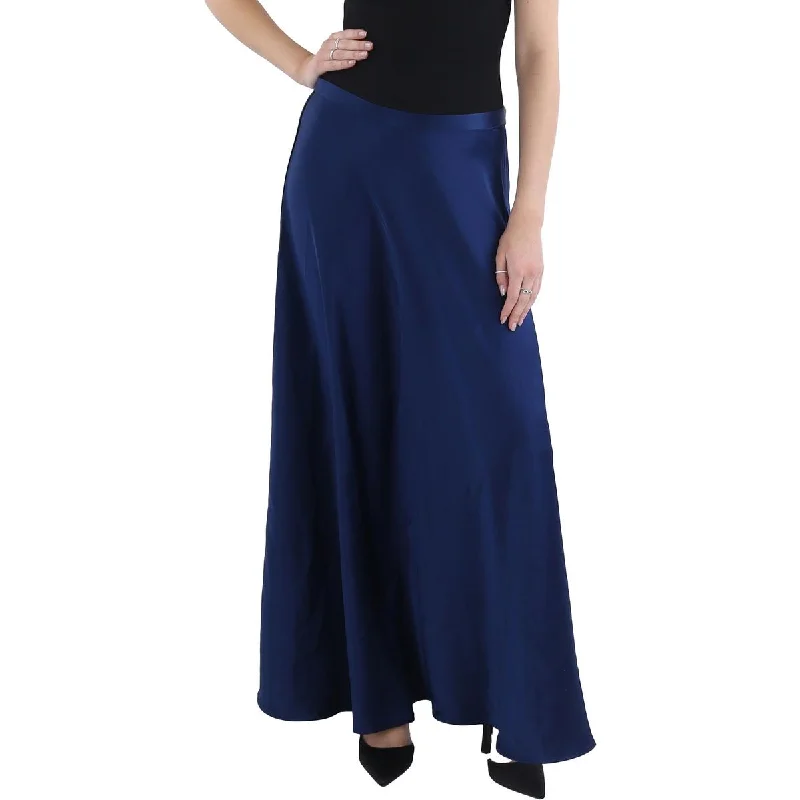 Contemporary Dresses for Fashion -Womens Satin Double Faced Maxi Skirt