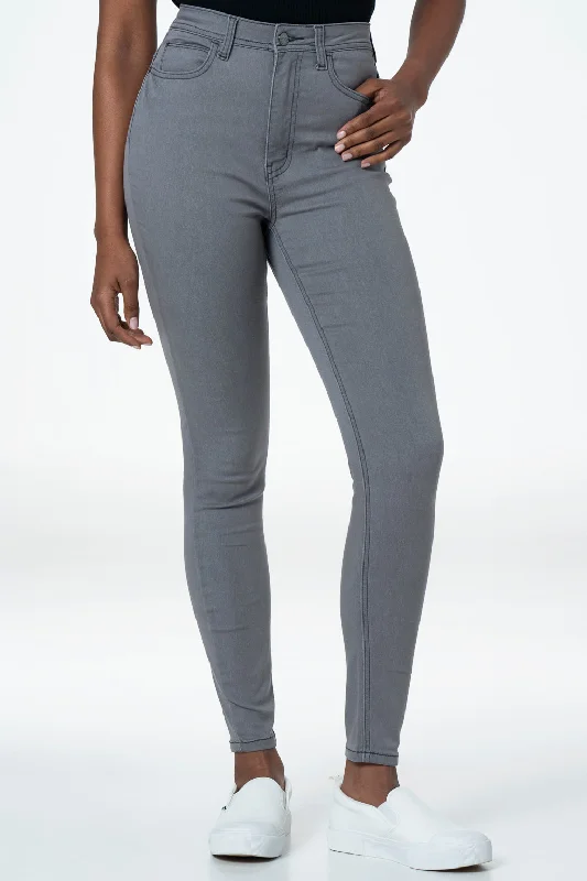 Bootcut Jeans for Flattering -Rf09 Hi-Waisted Skinny Jeans _ 140834 _ Grey Wash