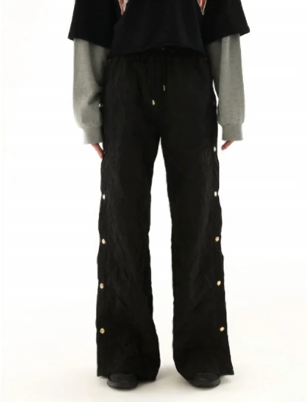 Casual tight trousers for women with comfy waistband and minimalistic style -Volley Pant In Black