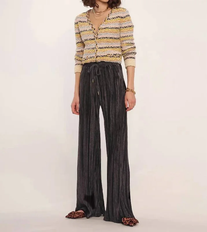 Vintage-inspired tight trousers for women with buttoned waist and retro charm -Kamala Pant In Black