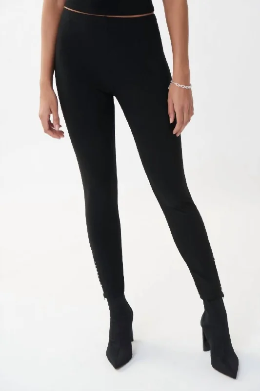 Stretchy tight trousers for women with soft fabric and flexible fit -Pant In Black