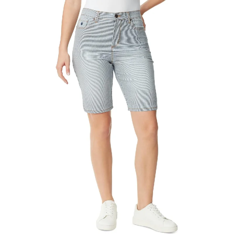 Best workout shorts for men with a supportive waistband and flexible fabric for performance-Gloria Vanderbilt Womens Amanda Denim Bermuda Shorts