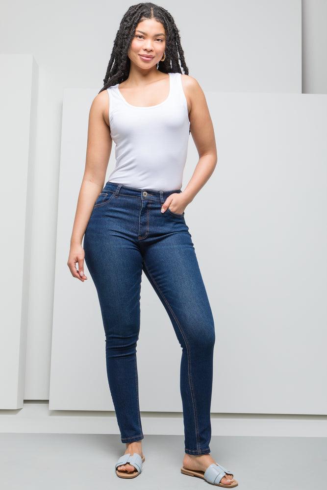 Birthday Jeans for Celebration -High Rise Skinny Denim Jeans Blue