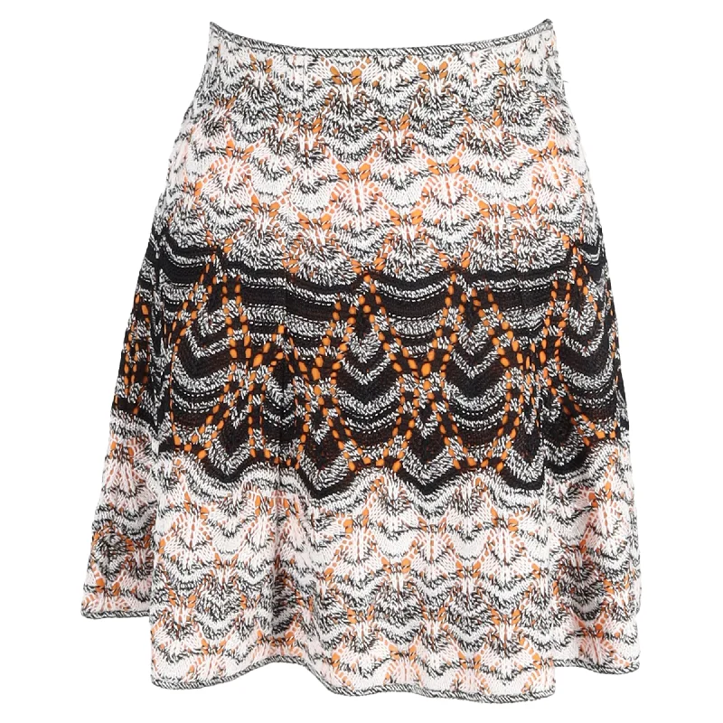 Casual Dresses for Everyday -Missoni Knit A-Line Mini Skirt in Multicolor Acetate