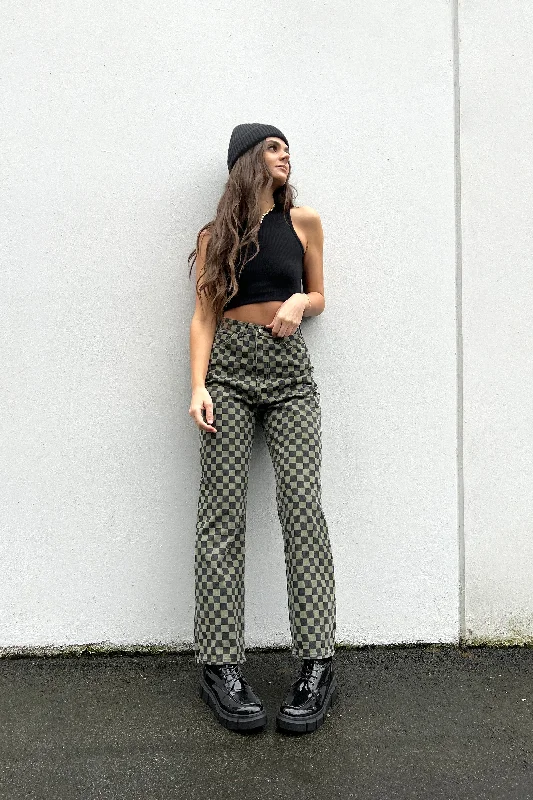 Maxi Skirt Jeans for Elegant -CHECKERED JEANS